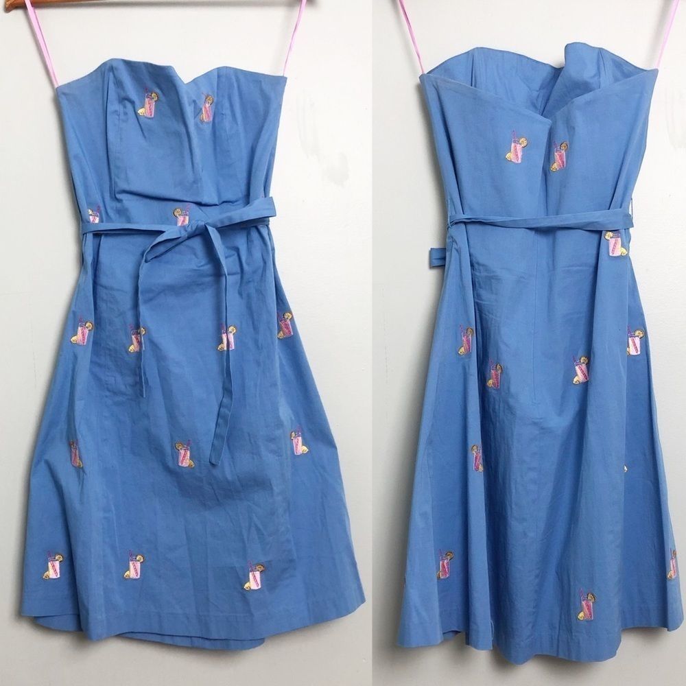 Lilypod Blue Sweetheart Lemonade Dress NEW 10